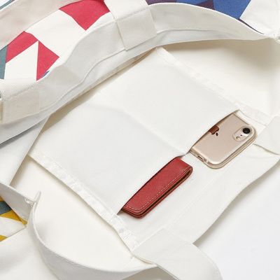 Inside Pocket Full Color Printed 12oz Cotton Shopping Bag