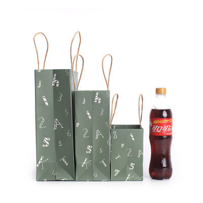 Recycled Twist Handle Full Color 150GSM Printed Kraft Paper Bags