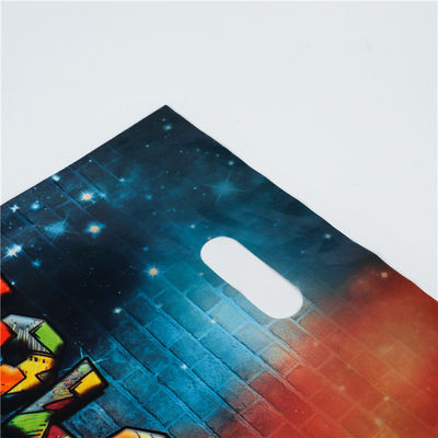 LDPE Die Cut Patch Handle Color Custom Printed Plastic Bag