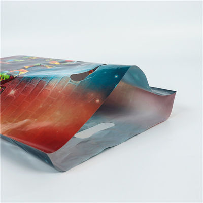 LDPE Die Cut Patch Handle Color Custom Printed Plastic Bag