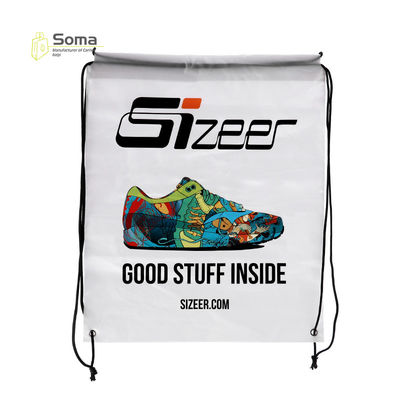 PP Plastic Drawstring Backpack Bag