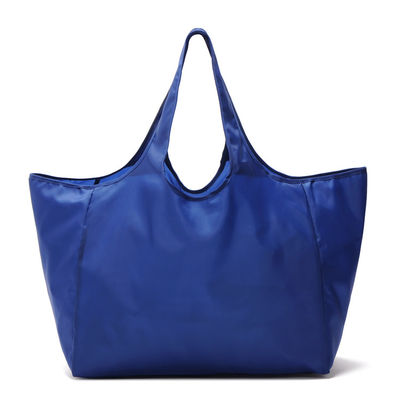Blue OEM Logo Print 210D Polyester Reusable Shopping Bag