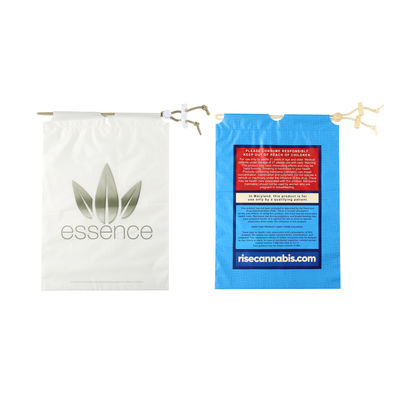Printed Dual Layers Medicine LDPE Plastic Drawstring Bag