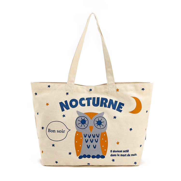 Inside Pocket Canvas Big Shopping 10oz Cotton Tote Bags