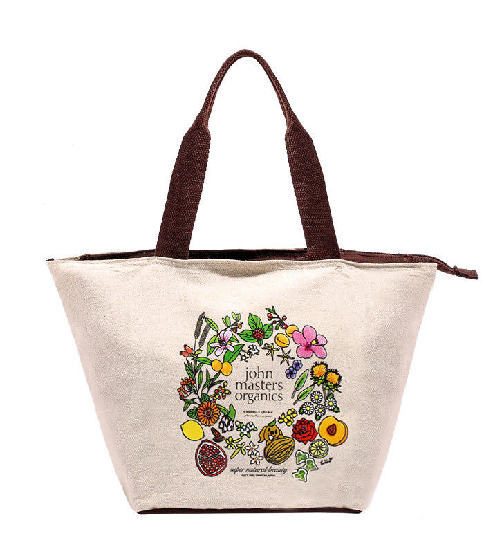 14oz Canvas Wonderful Logo Printing Cotton Zipper Bag