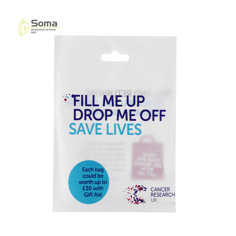 Full Color LDPE HDPE White Plastic Die Cut Shopping Bag