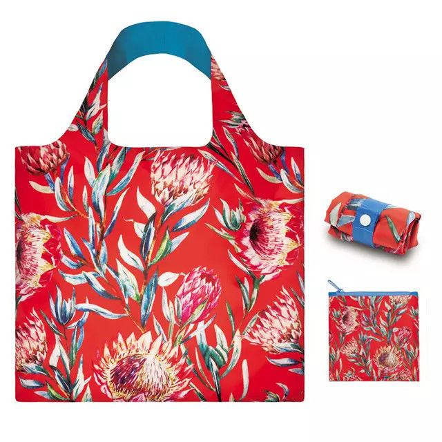 Foldable Full Color Printed Custom Reusable Polyester Shopping Bag