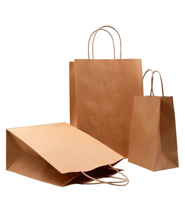 Customized Shopping 50gsm 5kg Printed Kraft Paper Bags
